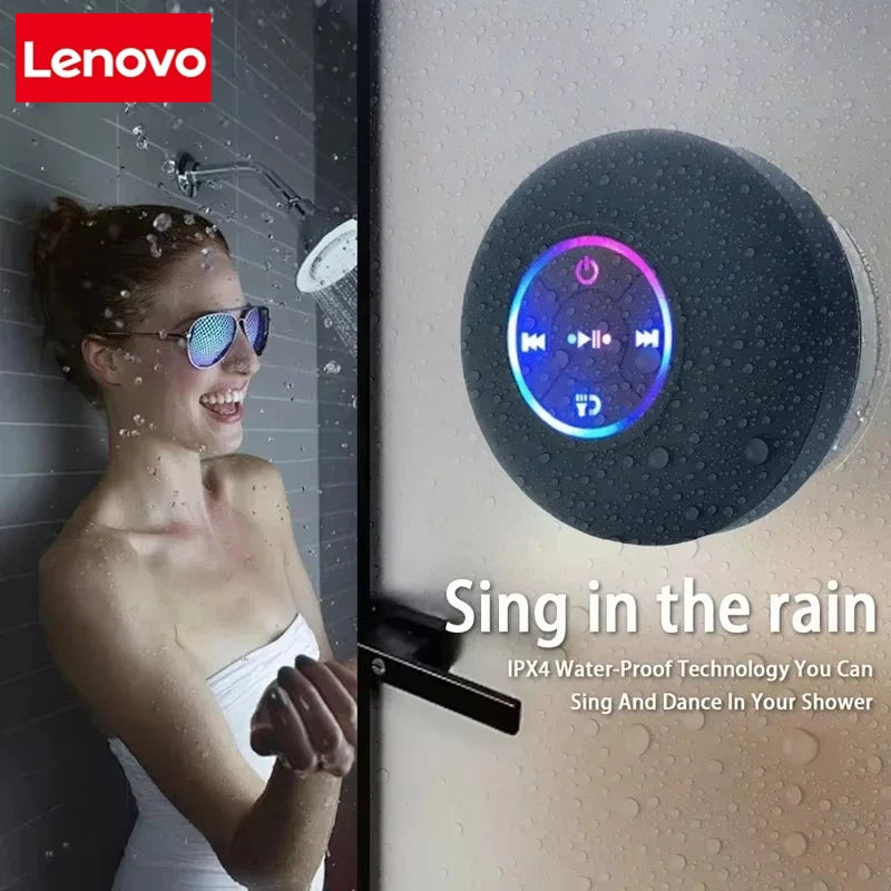 Enceinte Bluetooth Portable Lenovo — IPX4 Waterproof & Ventouse
